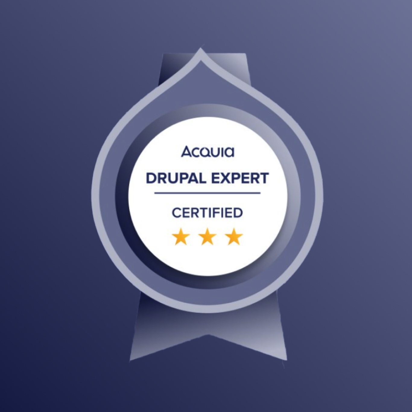 acquia drupal expert certification badge